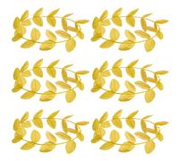 6 Pcs Greek Gold Leaf Headband Retro European Goddess Wreath Headpiece Roman Leaf Wreath Crown Headwear for Women Men Toga Party Decorations Greek Goddess Dress Accessories Wedding Prom Halloween