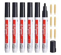 6 PCS Grout Pens Black Wall Pen Tile Paint Markers Repair Marker Grout Wall Pen Tile Paint Markers Black Grout Pens for Restoring Tile Wall Floor Bathrooms and Kitchen (Black)