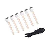 6 Pcs Guitar Bone Bridge Pins With Brass Circle For Folk Guitar String Nails Pin Guitar Instrument Accessories