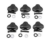 6 Pcs Guitar Machine Head Button Exquisite Fish Tail Shape Metal Tuning Peg Head for Various Electric Guitars (Black)
