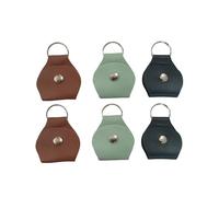 6 Pcs Guitar Pick Keychain,Leather Guitars Picks Holder keychain in Scratchproof for Guitar Players, Commemorative Coins and Daily Carry（Black+Brown + Blue）