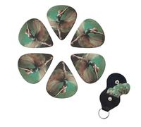 6 Pcs Guitar Picks Ballerina Like Butterfly Guitar Pick Set Double-sided Personalized Bass Pick Plectrums with Organizer Storage Box Ukulele Picks Ukulele Accessories for Men Women