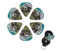 6 Pcs Guitar Picks Big Tortoise Guitar Pick Set Double-sided Personalized Bass Pick Plectrums with Organizer Storage Box Ukulele Picks Ukulele Accessories for Men Women