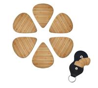6 Pcs Guitar Picks Board Texture Guitar Pick Set Double-sided Personalized Bass Pick Plectrums with Organizer Storage Box Ukulele Picks Ukulele Accessories for Men Women