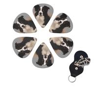 6 Pcs Guitar Picks Border Collie Guitar Pick Set Double-sided Personalized Bass Pick Plectrums with Organizer Storage Box Ukulele Picks Ukulele Accessories for Men Women