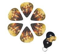 6 Pcs Guitar Picks Cute Foxes Guitar Pick Set Double-sided Personalized Bass Pick Plectrums with Organizer Storage Box Ukulele Picks Ukulele Accessories for Men Women