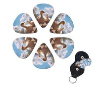 6 Pcs Guitar Picks Cute Goose Guitar Pick Set Double-sided Personalized Bass Pick Plectrums with Organizer Storage Box Ukulele Picks Ukulele Accessories for Men Women