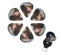 6 Pcs Guitar Picks Cute Ostrich Guitar Pick Set Double-sided Personalized Bass Pick Plectrums with Organizer Storage Box Ukulele Picks Ukulele Accessories for Men Women