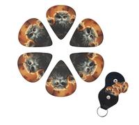 6 Pcs Guitar Picks Cute Owl Baby Guitar Pick Set Double-sided Personalized Bass Pick Plectrums with Organizer Storage Box Ukulele Picks Ukulele Accessories for Men Women