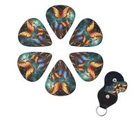 6 Pcs Guitar Picks Dream Catcher Butterfly Guitar Pick Set Double-sided Personalized Bass Pick Plectrums with Organizer Storage Box Ukulele Picks Ukulele Accessories for Men Women