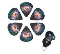 6 Pcs Guitar Picks Flower Guitar Pick Set Double-sided Personalized Bass Pick Plectrums with Organizer Storage Box Ukulele Picks Ukulele Accessories for Men Women