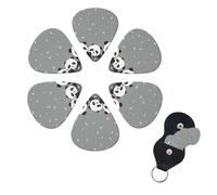 6 Pcs Guitar Picks Funny Baby Panda Guitar Pick Set Double-sided Personalized Bass Pick Plectrums with Organizer Storage Box Ukulele Picks Ukulele Accessories for Men Women