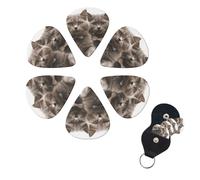 6 Pcs Guitar Picks Funny Cats Guitar Pick Set Double-sided Personalized Bass Pick Plectrums with Organizer Storage Box Ukulele Picks Ukulele Accessories for Men Women