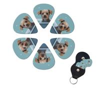 6 Pcs Guitar Picks Funny Dog in Bathtub Guitar Pick Set Double-sided Personalized Bass Pick Plectrums with Organizer Storage Box Ukulele Picks Ukulele Accessories for Men Women