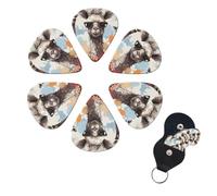 6 Pcs Guitar Picks Funny Giraffe with Sunglasses Guitar Pick Set Double-sided Personalized Bass Pick Plectrums with Organizer Storage Box Ukulele Picks Ukulele Accessories for Men Women