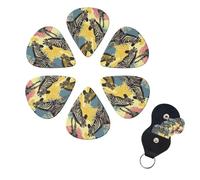 6 Pcs Guitar Picks Giraffe and zebra Guitar Pick Set Double-sided Personalized Bass Pick Plectrums with Organizer Storage Box Ukulele Picks Ukulele Accessories for Men Women