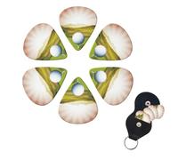 6 Pcs Guitar Picks Golf Sport Guitar Pick Set Double-sided Personalized Bass Pick Plectrums with Organizer Storage Box Ukulele Picks Ukulele Accessories for Men Women