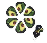 6 Pcs Guitar Picks Half Cut Pieces Guitar Pick Set Double-sided Personalized Bass Pick Plectrums with Organizer Storage Box Ukulele Picks Ukulele Accessories for Men Women