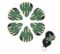 6 Pcs Guitar Picks Irish American Flag Guitar Pick Set Double-sided Personalized Bass Pick Plectrums with Organizer Storage Box Ukulele Picks Ukulele Accessories for Men Women