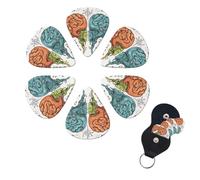 6 Pcs Guitar Picks Left and Right Brain Functions Guitar Pick Set Double-sided Personalized Bass Pick Plectrums with Organizer Storage Box Ukulele Picks Ukulele Accessories for Men Women