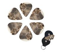 6 Pcs Guitar Picks Lioness with cub Guitar Pick Set Double-sided Personalized Bass Pick Plectrums with Organizer Storage Box Ukulele Picks Ukulele Accessories for Men Women