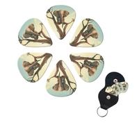 6 Pcs Guitar Picks Little Elephant on Tree Guitar Pick Set Double-sided Personalized Bass Pick Plectrums with Organizer Storage Box Ukulele Picks Ukulele Accessories for Men Women