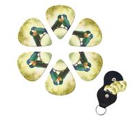 6 Pcs Guitar Picks Love Birds Guitar Pick Set Double-sided Personalized Bass Pick Plectrums with Organizer Storage Box Ukulele Picks Ukulele Accessories for Men Women