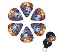 6 Pcs Guitar Picks Magic Electric Guitar Music Guitar Pick Set Double-sided Personalized Bass Pick Plectrums with Organizer Storage Box Ukulele Picks Ukulele Accessories for Men Women