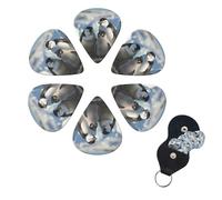6 Pcs Guitar Picks Penguin Parents and Chicks Guitar Pick Set Double-sided Personalized Bass Pick Plectrums with Organizer Storage Box Ukulele Picks Ukulele Accessories for Men Women