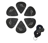6 PCS Guitar Picks Plectrums with Bag Black Labrador Bass Picks Thin Medium Heavy Guitar Plectrums for Acoustic Electric Guitars Bass Ukulele Guitar Lovers Gift