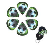 6 PCS Guitar Picks Plectrums with Bag cool soccer ball Bass Picks Thin Medium Heavy Guitar Plectrums for Acoustic Electric Guitars Bass Ukulele Guitar Lovers Gift