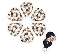 6 PCS Guitar Picks Plectrums with Bag German shepherd Bass Picks Thin Medium Heavy Guitar Plectrums for Acoustic Electric Guitars Bass Ukulele Guitar Lovers Gift