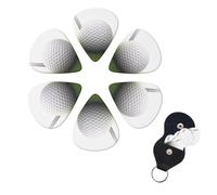 6 PCS Guitar Picks Plectrums with Bag Golf Ball Bass Picks Thin Medium Heavy Guitar Plectrums for Acoustic Electric Guitars Bass Ukulele Guitar Lovers Gift