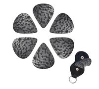 6 PCS Guitar Picks Plectrums with Bag Gray cube Bass Picks Thin Medium Heavy Guitar Plectrums for Acoustic Electric Guitars Bass Ukulele Guitar Lovers Gift
