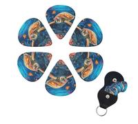 6 PCS Guitar Picks Plectrums with Bag Ocean Sea Turtle Tropical Fish Starfish Bass Picks Thin Medium Heavy Guitar Plectrums for Acoustic Electric Guitars Bass Ukulele Guitar Lovers Gift