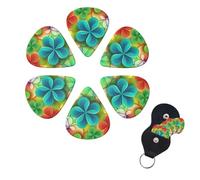 6 PCS Guitar Picks Plectrums with Bag Rainbow Circle Shamrock Bass Picks Thin Medium Heavy Guitar Plectrums for Acoustic Electric Guitars Bass Ukulele Guitar Lovers Gift