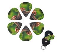 6 PCS Guitar Picks Plectrums with Bag Wildlife Animal Snail Bass Picks Thin Medium Heavy Guitar Plectrums for Acoustic Electric Guitars Bass Ukulele Guitar Lovers Gift
