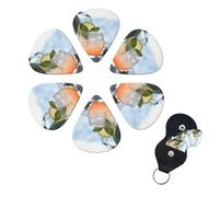6 Pcs Guitar Picks Summer Cocktail Guitar Pick Set Double-sided Personalized Bass Pick Plectrums with Organizer Storage Box Ukulele Picks Ukulele Accessories for Men Women