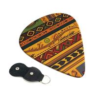 6 Pcs Guitar Picks with Abstract African National Pattern Print, Guitar Accessories Guitar Picks for Acoustic Guitar, Electric Guitar, Bass Guitar | 0.71mm