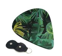 6 Pcs Guitar Picks with Banana Leaf Print, Guitar Picks for Acoustic Guitar, Electric Guitar, Bass Guitar | 0.96mm