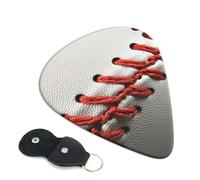 6 Pcs Guitar Picks with Baseball Lace Close Up Print, Guitar Accessories Guitar Picks for Acoustic Guitar, Electric Guitar, Bass Guitar | 0.46mm