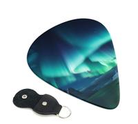 6 Pcs Guitar Picks with beautiful northern lights Print, Guitar Accessories Guitar Picks for Acoustic Guitar, Electric Guitar, Bass Guitar | 0.71mm