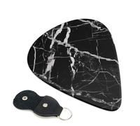 6 Pcs Guitar Picks with Black and white marble Print, Guitar Accessories Guitar Picks for Acoustic Guitar, Electric Guitar, Bass Guitar | 0.71mm