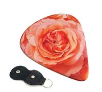 6 Pcs Guitar Picks with bright beautiful Rose Print, Guitar Accessories Guitar Picks for Acoustic Guitar, Electric Guitar, Bass Guitar | 0.46mm