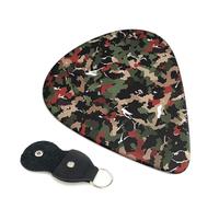 6 Pcs Guitar Picks with Camouflage Print, Guitar Picks for Acoustic Guitar, Electric Guitar, Bass Guitar | 0.96mm