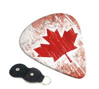 6 Pcs Guitar Picks with Canada Flag Print, Guitar Accessories Guitar Picks for Acoustic Guitar, Electric Guitar, Bass Guitar | 0.46mm