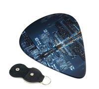6 Pcs Guitar Picks with Chicago Reflected Print, Guitar Accessories Guitar Picks for Acoustic Guitar, Electric Guitar, Bass Guitar | 0.96mm