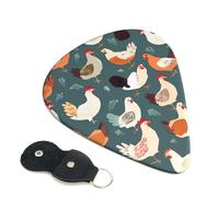 6 Pcs Guitar Picks with Chicken Pattern Print, Guitar Accessories Guitar Picks for Acoustic Guitar, Electric Guitar, Bass Guitar | 0.71mm