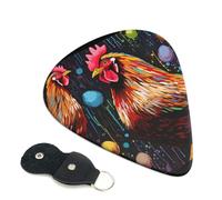 6 Pcs Guitar Picks with Chicken Print Print, Guitar Accessories Guitar Picks for Acoustic Guitar, Electric Guitar, Bass Guitar | 0.96mm