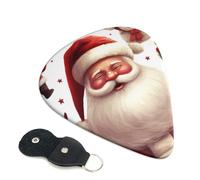 6 Pcs Guitar Picks with Christmas Santa Claus Print, Guitar Accessories Guitar Picks for Acoustic Guitar, Electric Guitar, Bass Guitar | 0.46mm